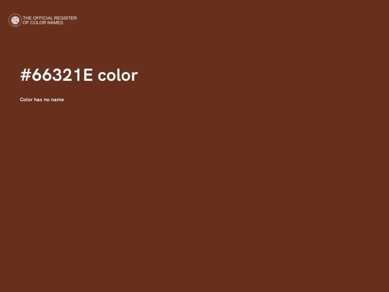 #66321E color image