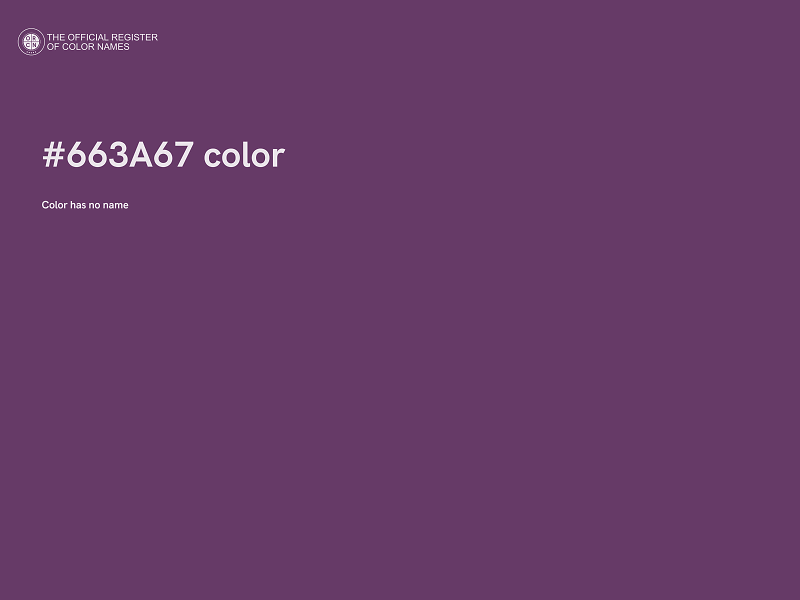 #663A67 color image