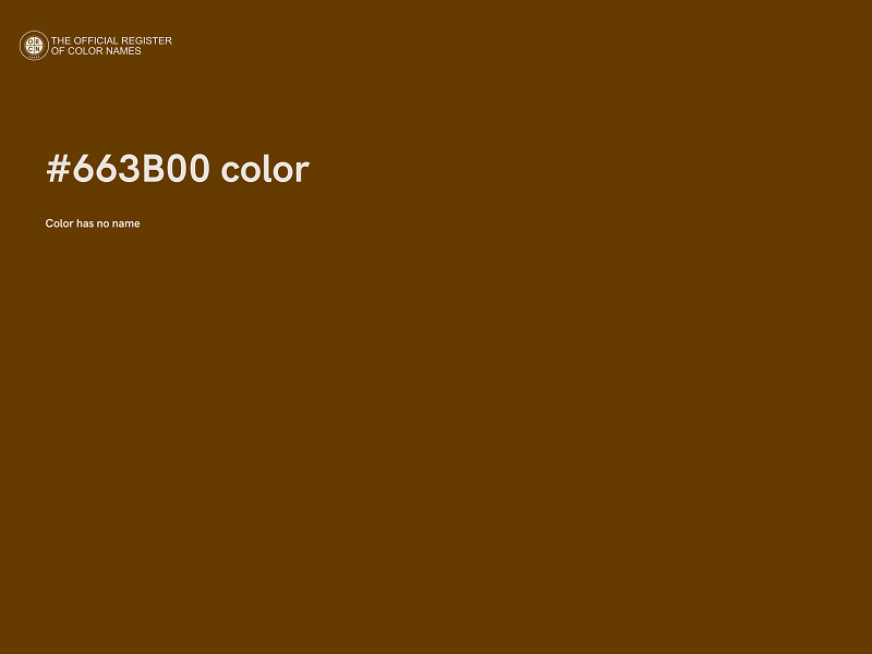 #663B00 color image