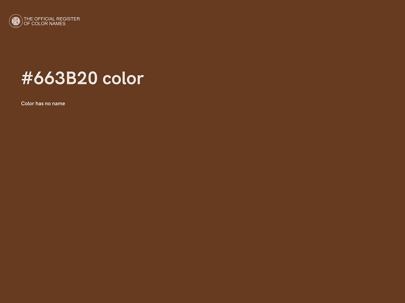 #663B20 color image