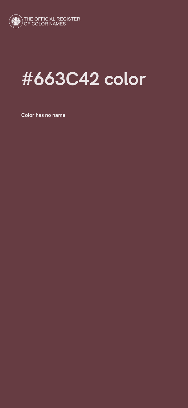 #663C42 color image