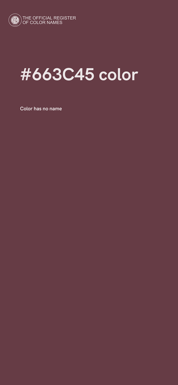 #663C45 color image
