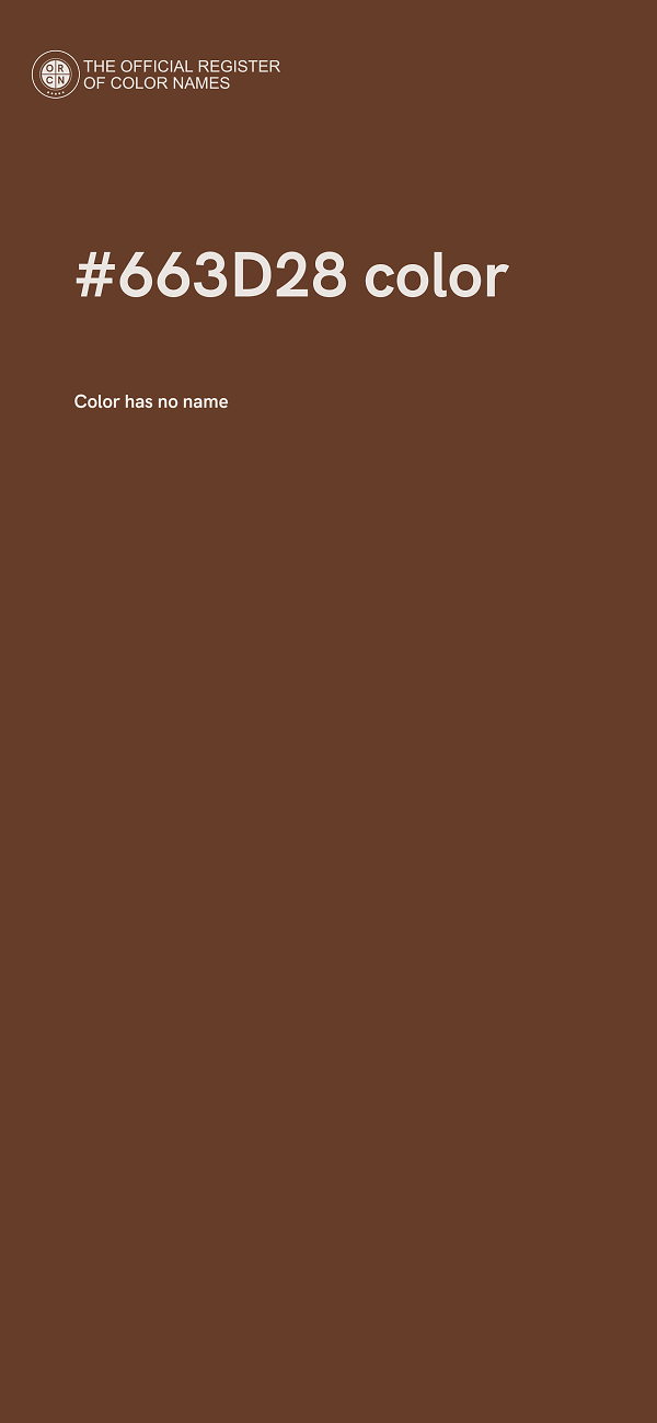 #663D28 color image