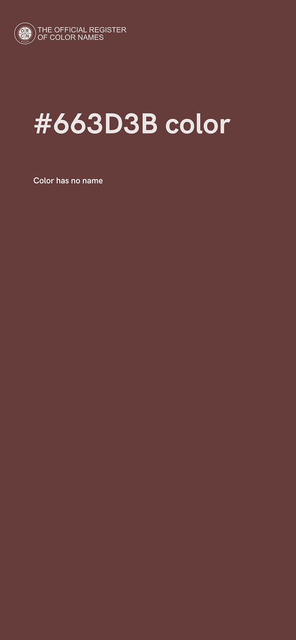 #663D3B color image