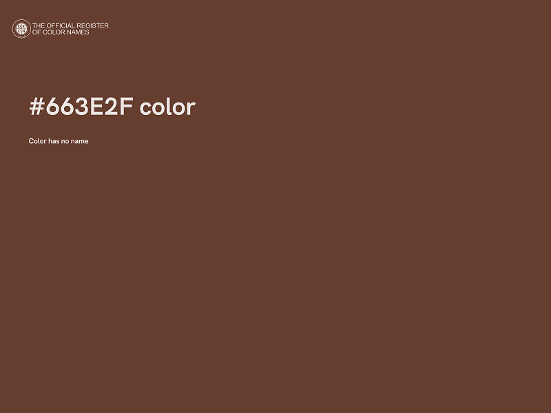 #663E2F color image