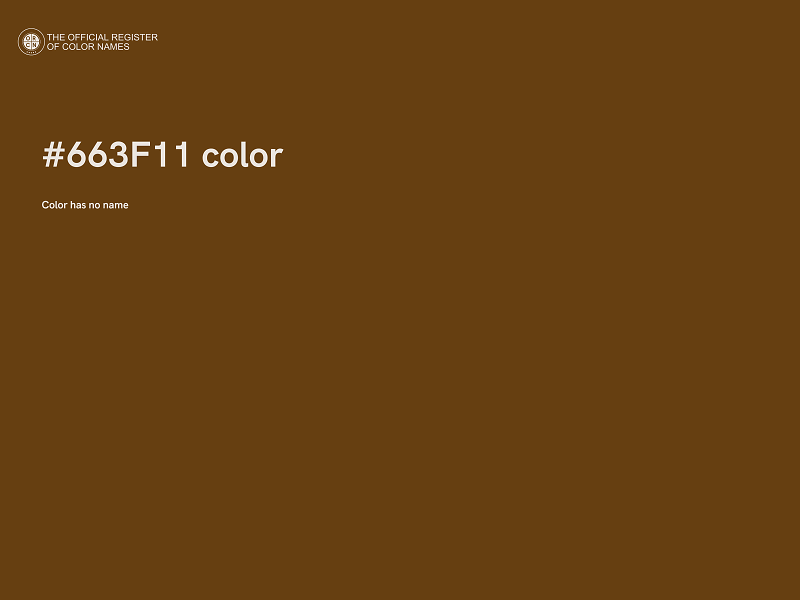 #663F11 color image