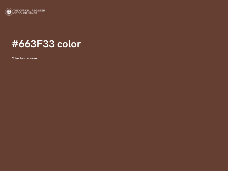#663F33 color image