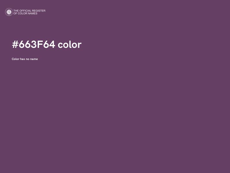 #663F64 color image