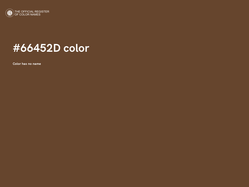 #66452D color image