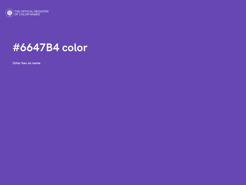 #6647B4 color image