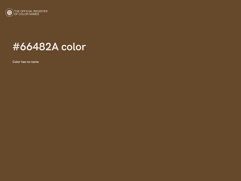 #66482A color image