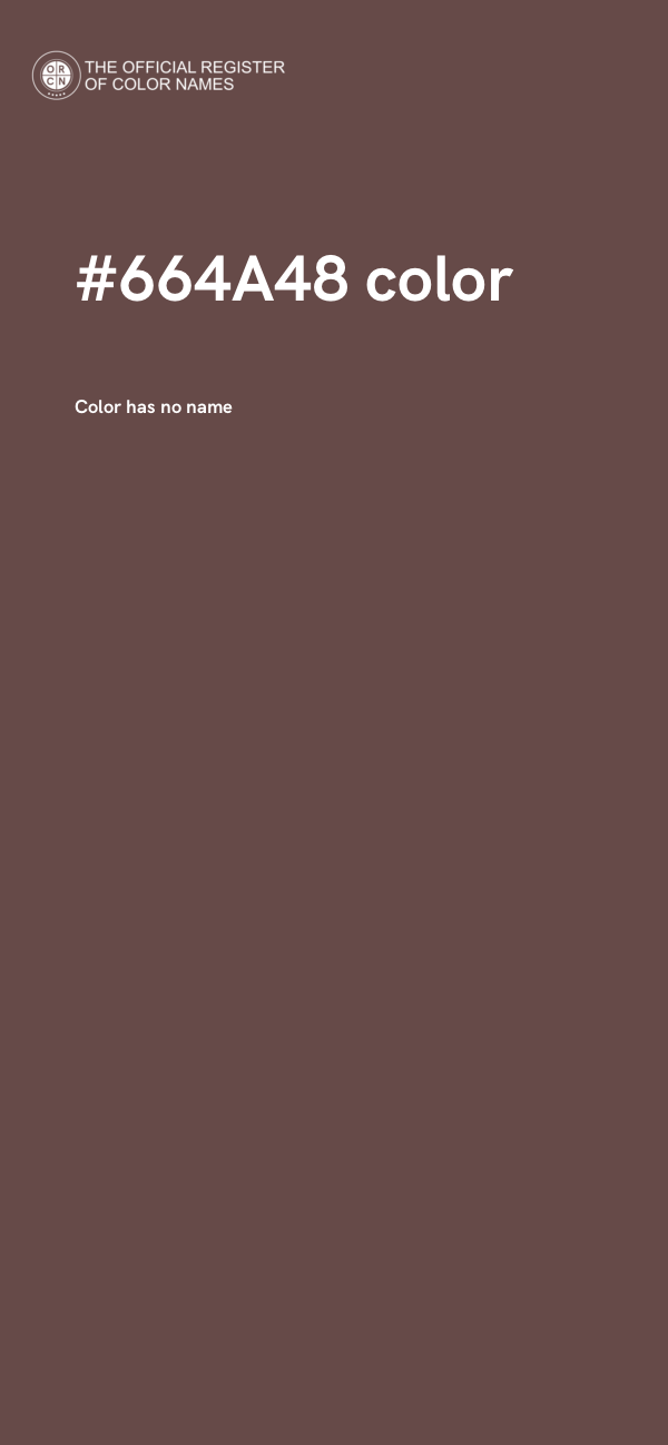 #664A48 color image