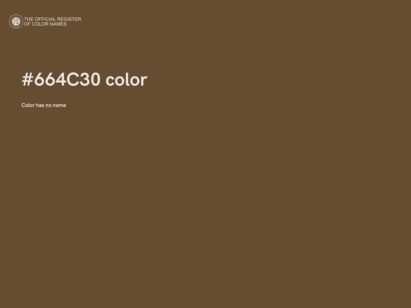 #664C30 color image