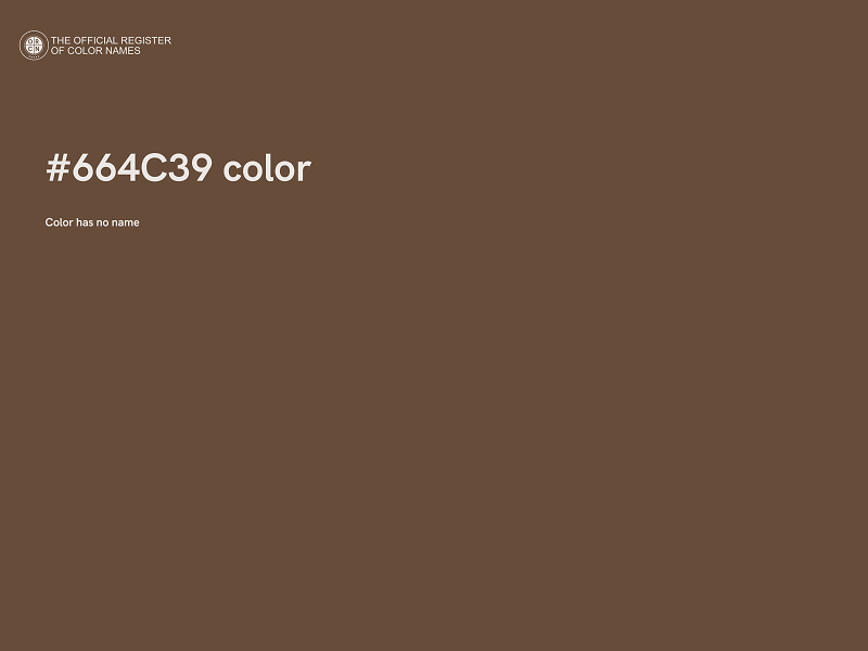 #664C39 color image