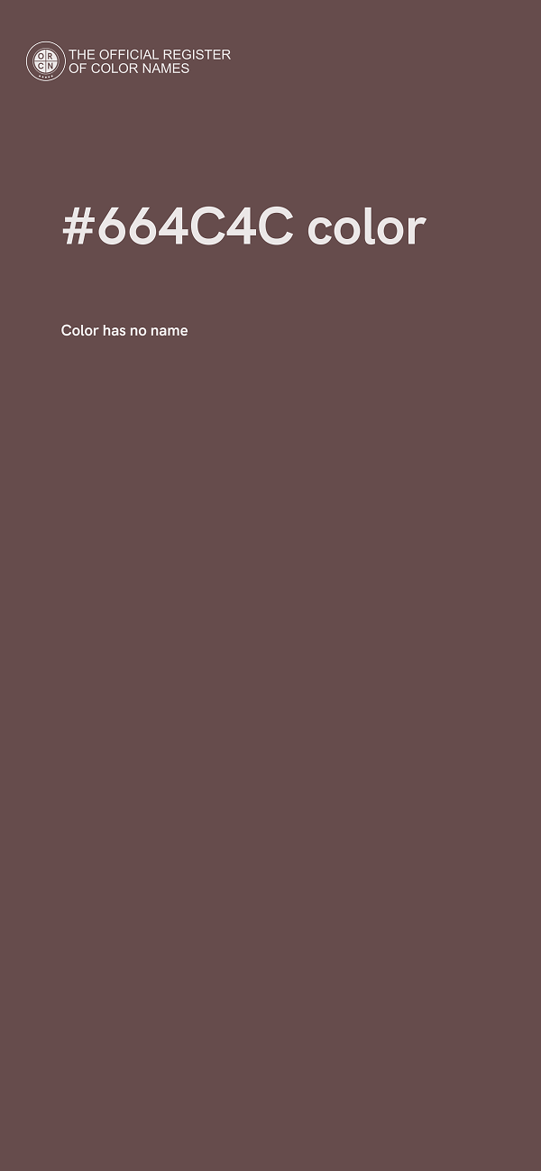 #664C4C color image