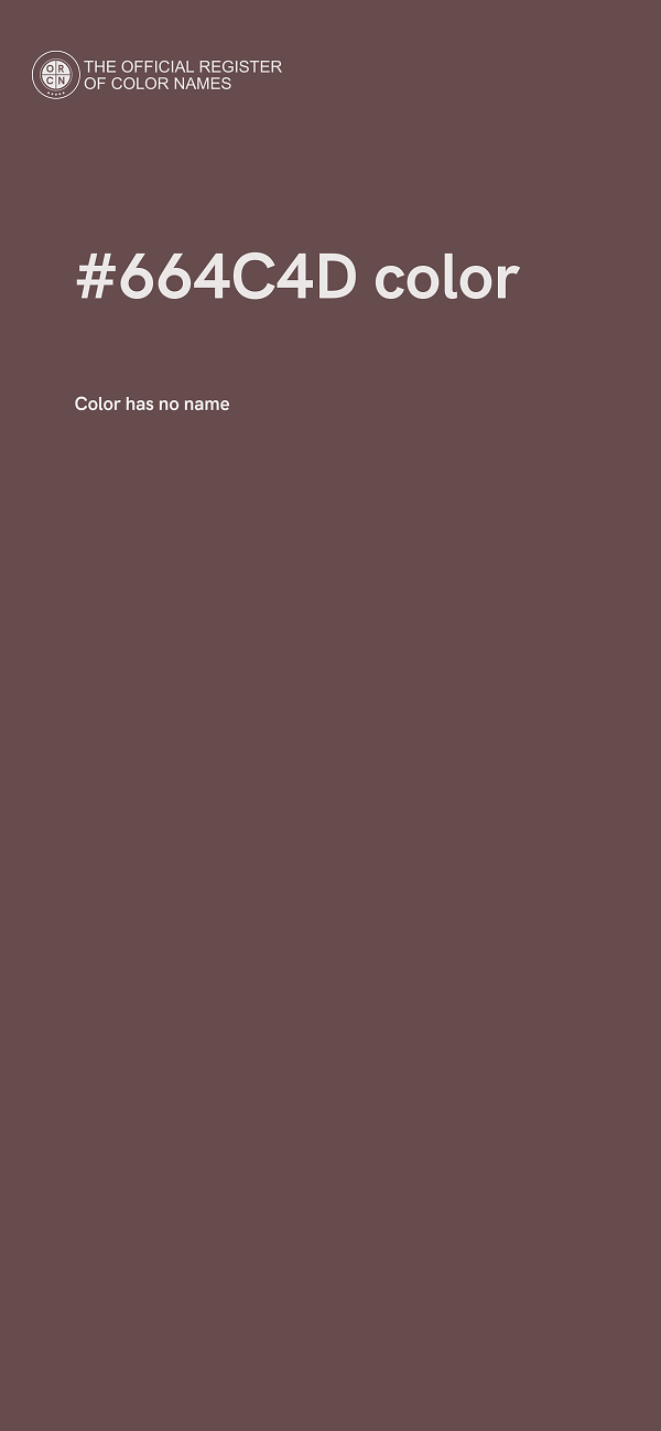 #664C4D color image