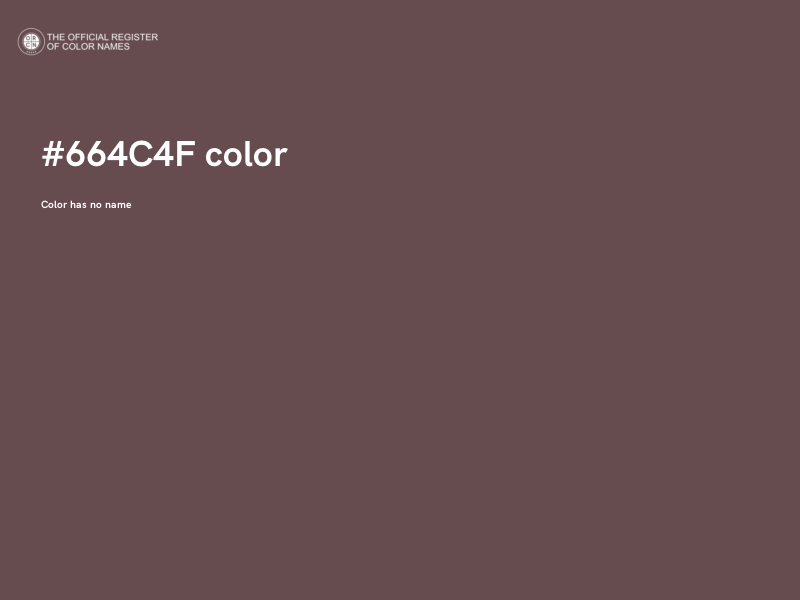 #664C4F color image
