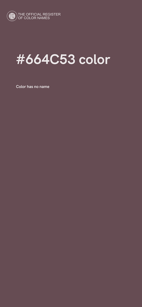 #664C53 color image