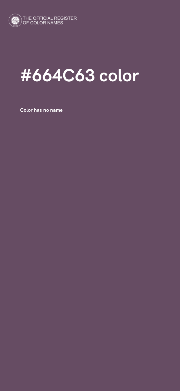 #664C63 color image