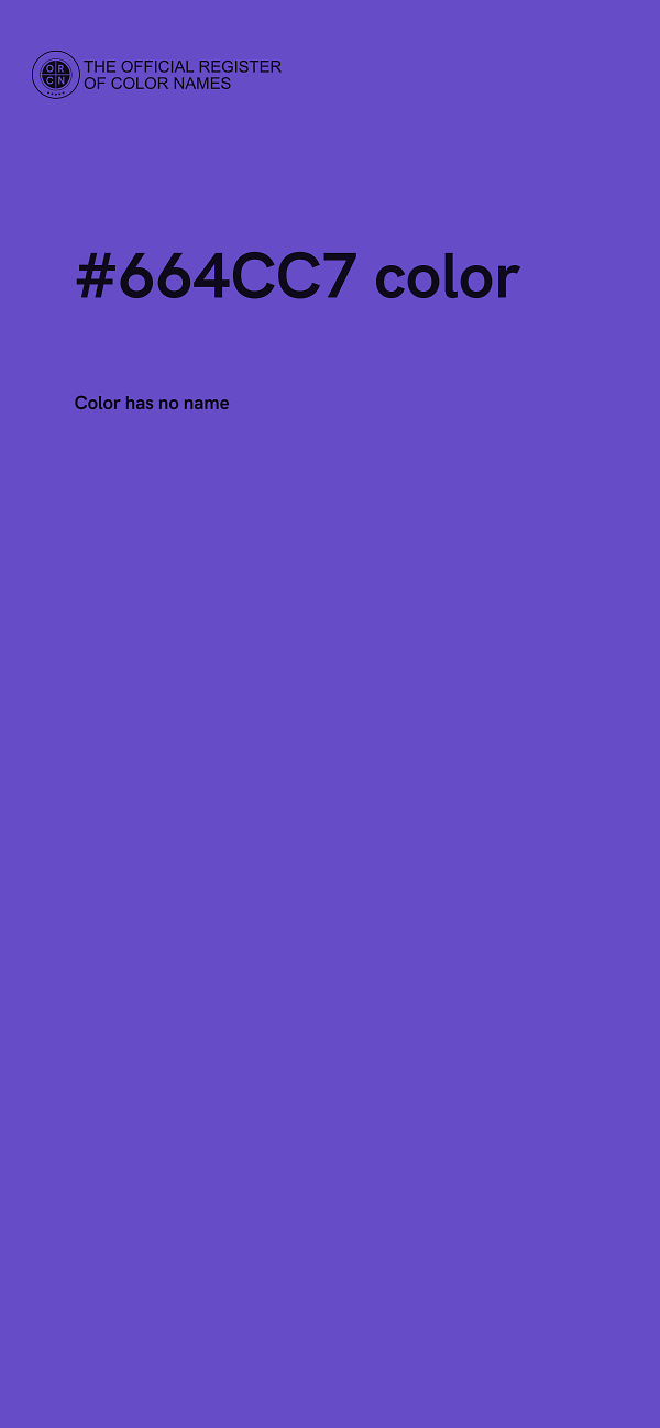 #664CC7 color image