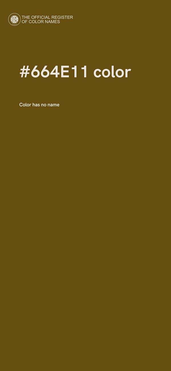 #664E11 color image
