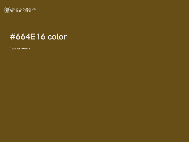 #664E16 color image