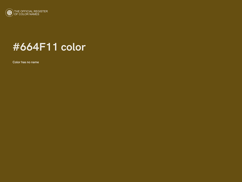 #664F11 color image