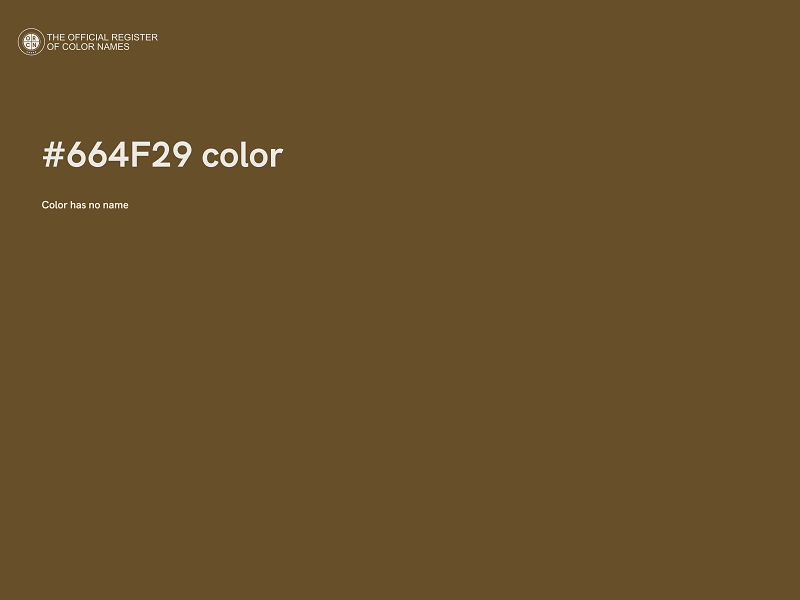 #664F29 color image