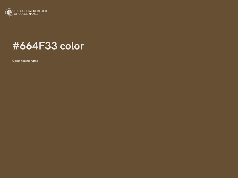 #664F33 color image