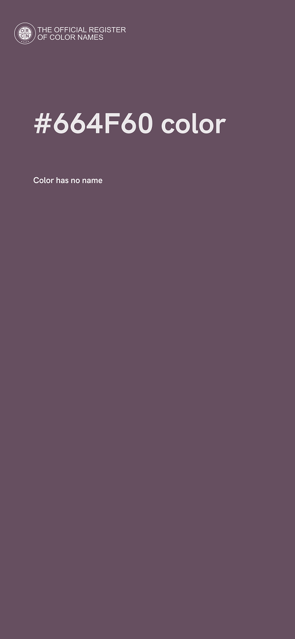 #664F60 color image