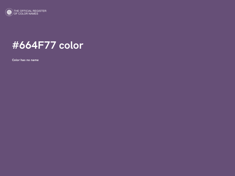 #664F77 color image