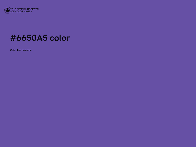 #6650A5 color image