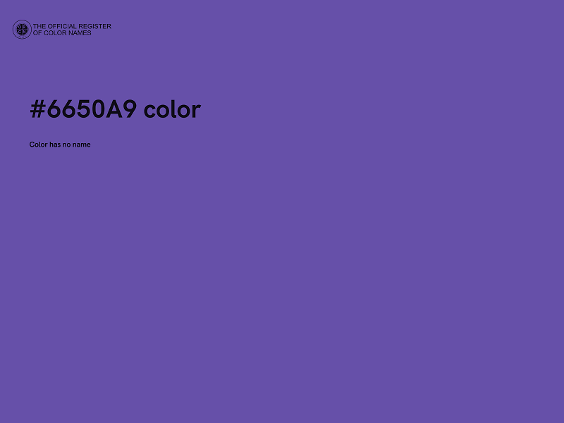 #6650A9 color image