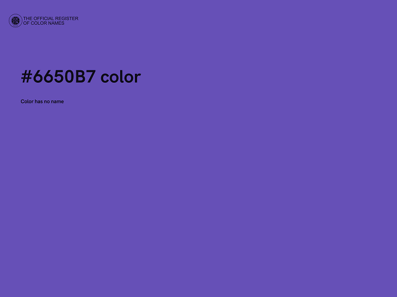 #6650B7 color image