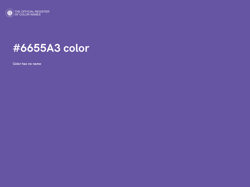 #6655A3 color image