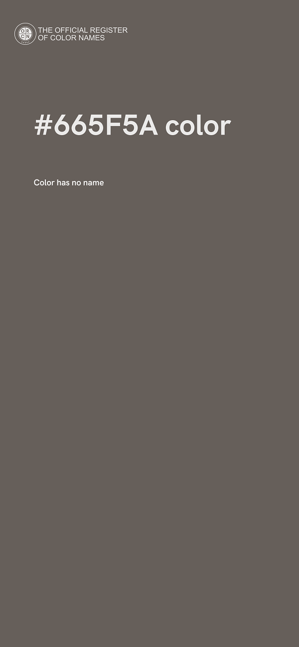 #665F5A color image