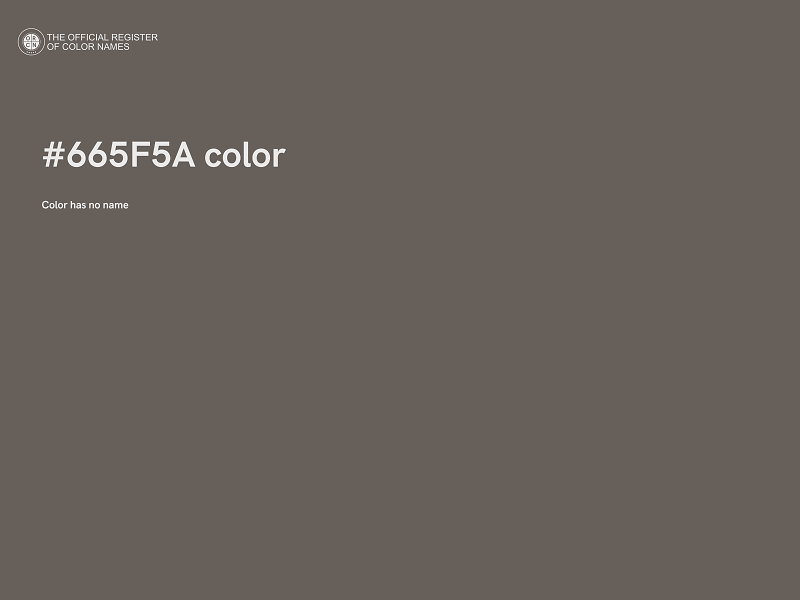 #665F5A color image