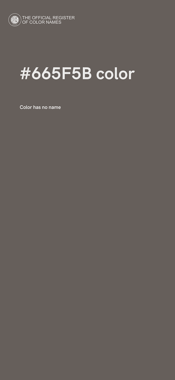 #665F5B color image