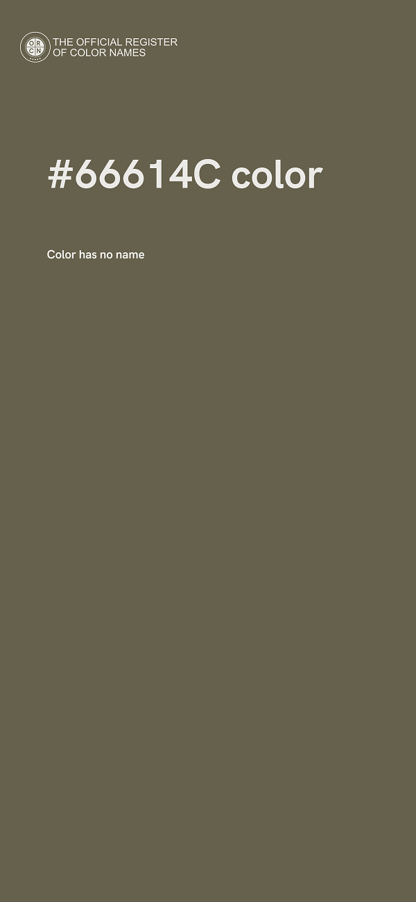 #66614C color image