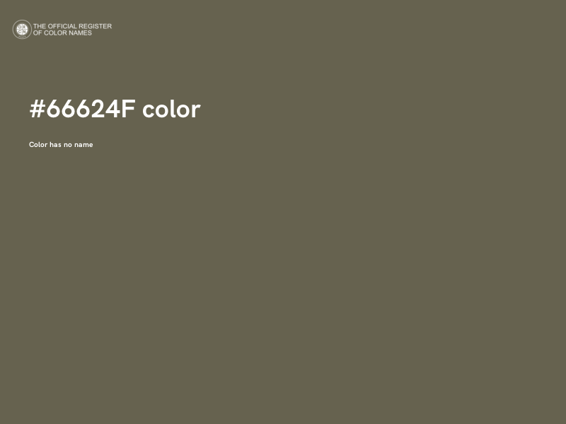 #66624F color image
