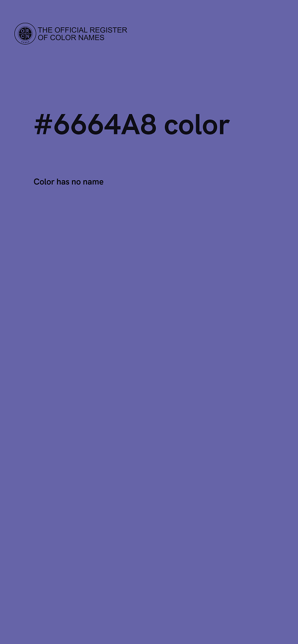 #6664A8 color image