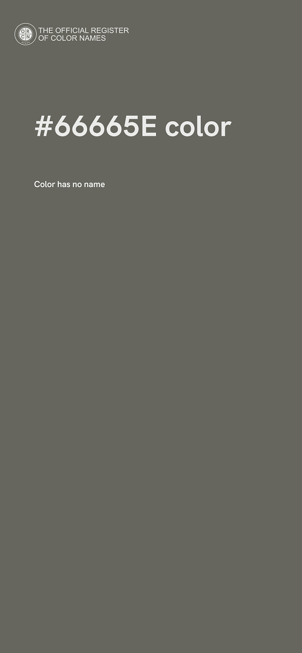#66665E color image