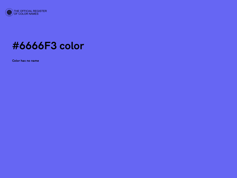 #6666F3 color image