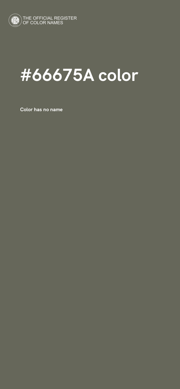 #66675A color image