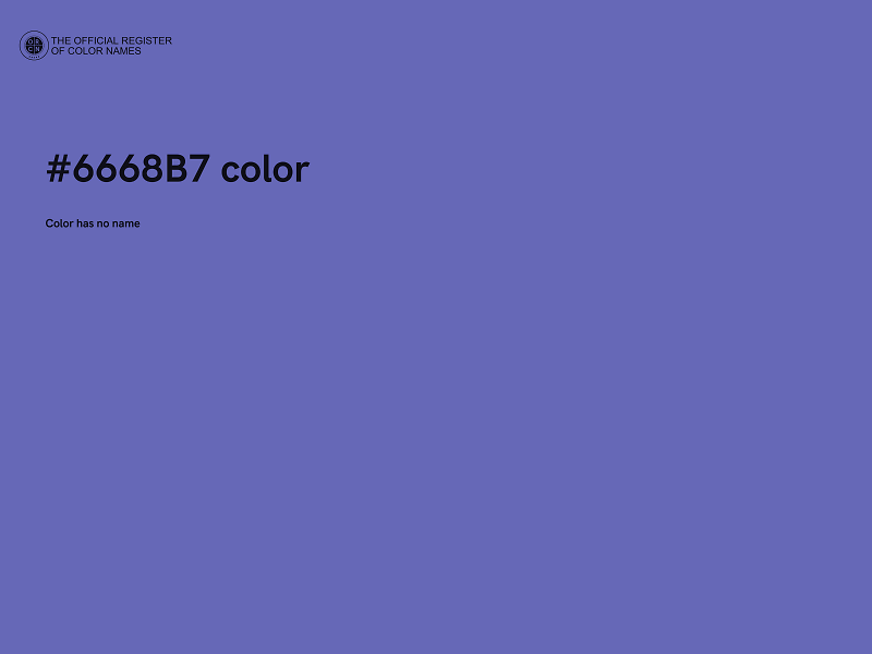 #6668B7 color image