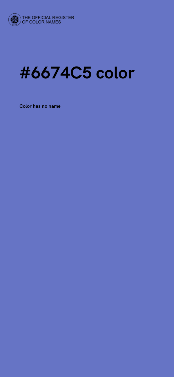 #6674C5 color image