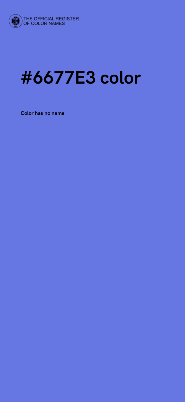 #6677E3 color image