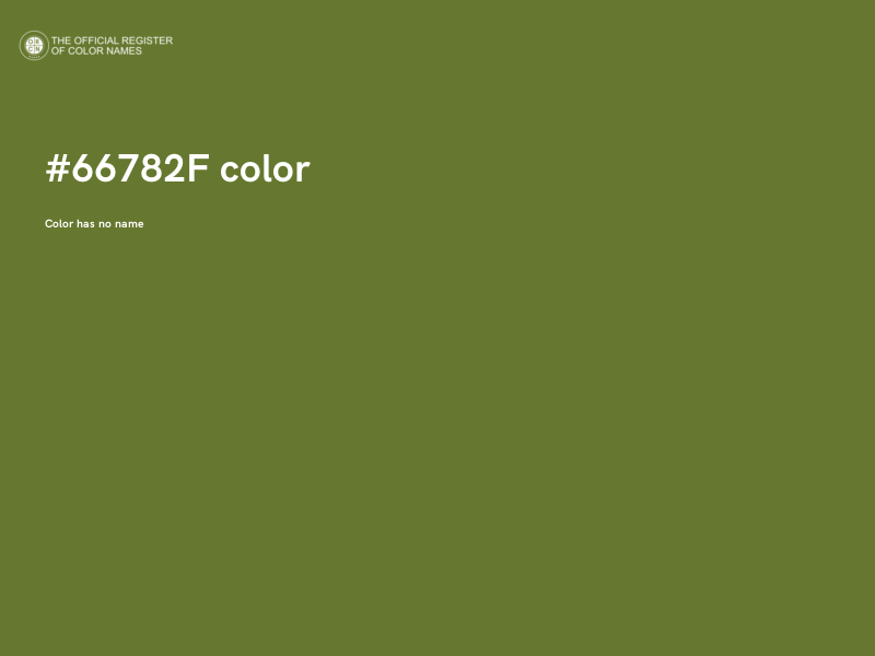#66782F color image