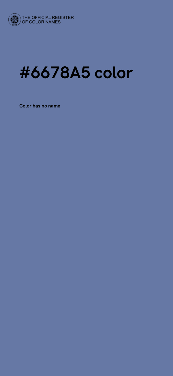 #6678A5 color image