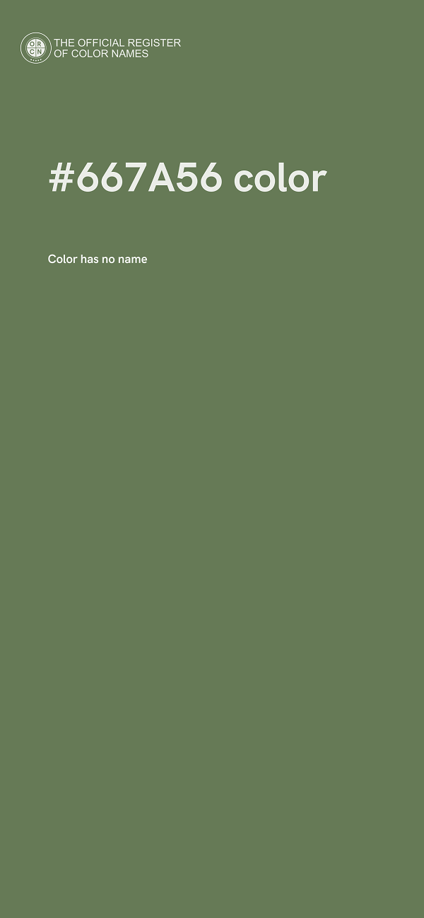 #667A56 color image